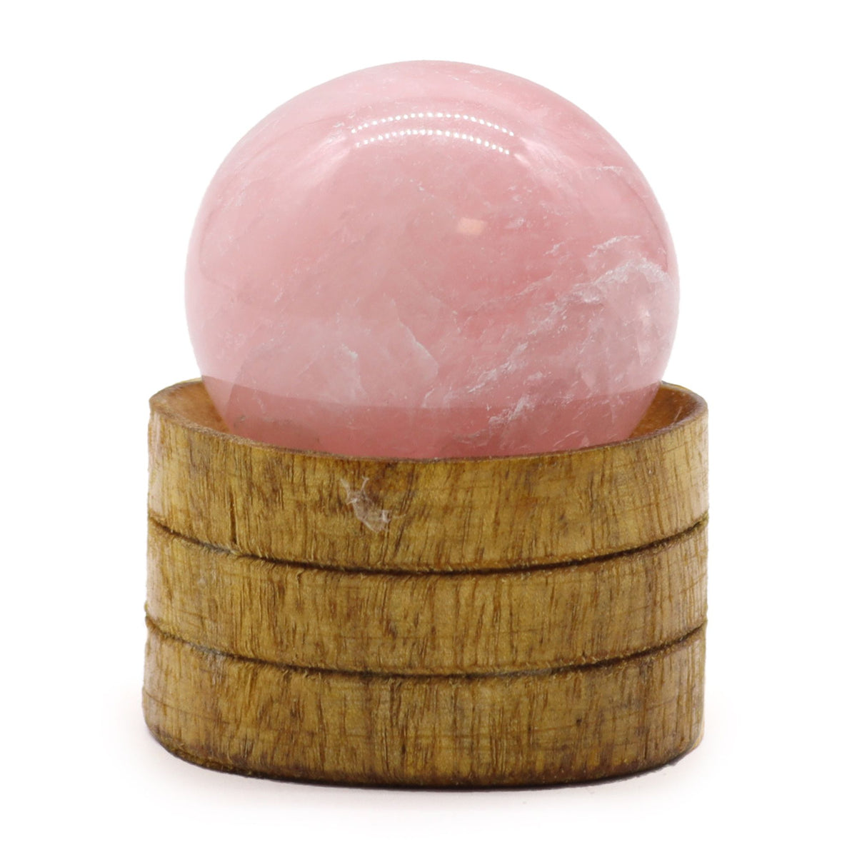 Rozenkwarts bol op houten standaard – 40 mm