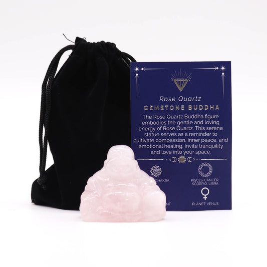 Rozenkwarts Buddha – 5 cm
